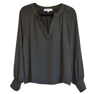 LOFT Women's Olive Green Blouse
